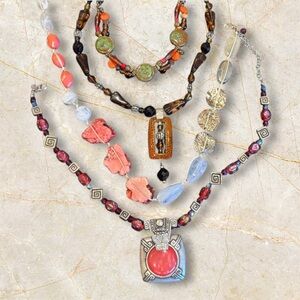 Artisan Bohemian Beaded Necklace Collection | Tribal Ethnic Statement Jewelry